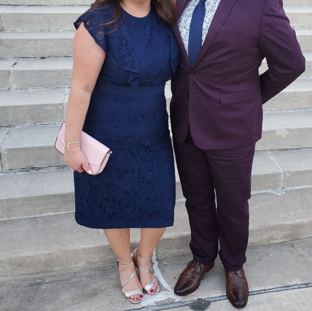 Navy Blue lace cocktail dress (worn once)